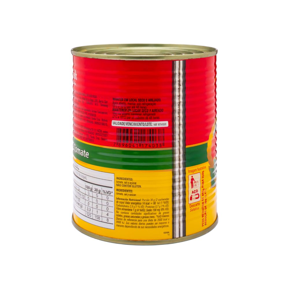 Extracto de tomate - pasta - Oderich (850 g / 1.87 lb) - Miniatura 3