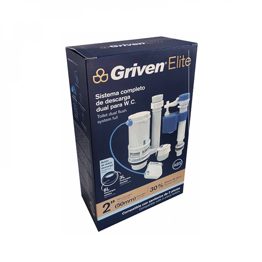 Sistema de descarga dual para inodoro Griven - Miniatura 2