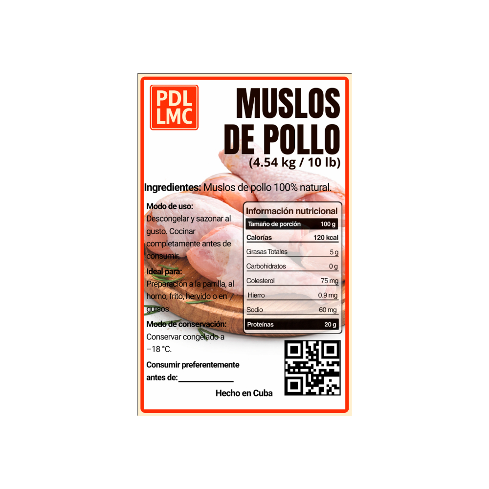 Muslos de pollo PDL LMC (4.54 kg / 10 lb) - Miniatura 3