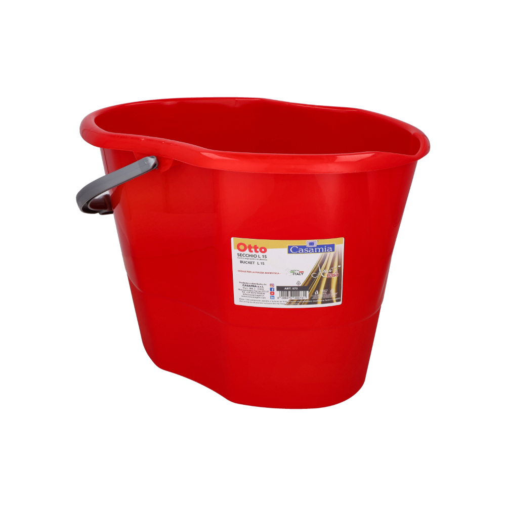 Cubo de plástico rojo Casamia (1.5 L) - Miniatura 2