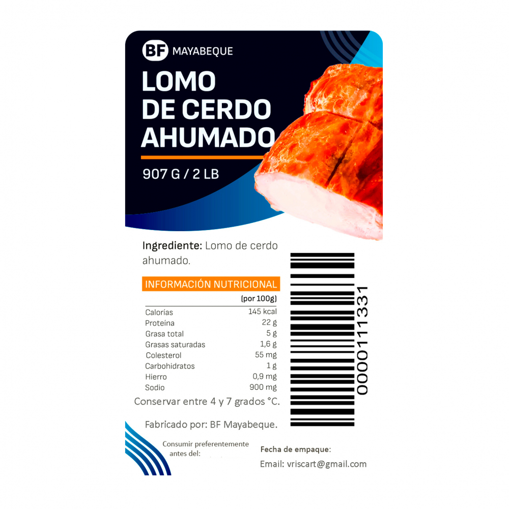 Lomo de cerdo ahumado BF Mayabeque (907 g / 2 lb) - Miniatura 2