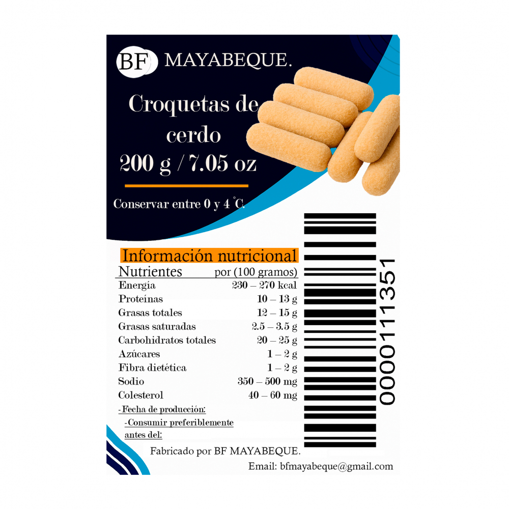 Croquetas de cerdo BF Mayabeque (200 g / 7.05 oz) - Miniatura 4