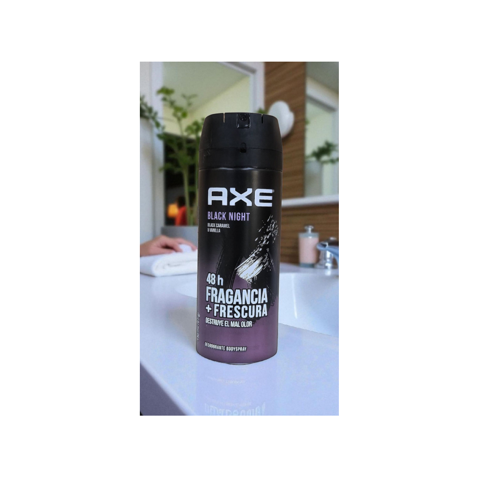 Desodorante en spray corporal con aroma a caramelo y vainilla Black Night AXE (150 ml) - Miniatura 2
