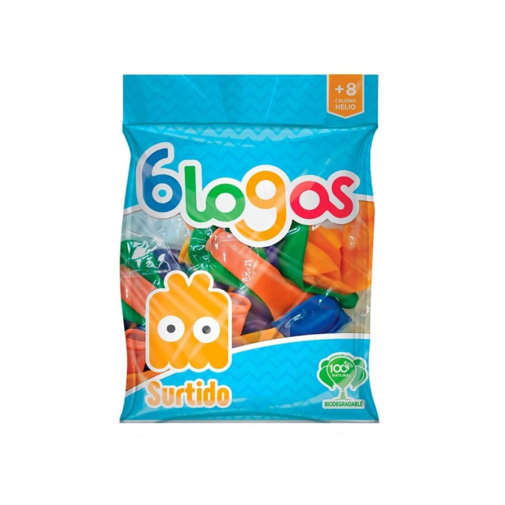 Paquete de globos burbuja transparentes surtidos Blogos (30 U) - Miniatura 2