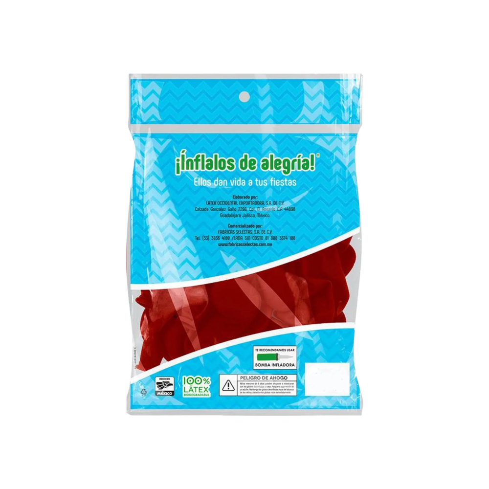 Paquete de globos rojo cereza Blogos Decorator (50 U) - Miniatura 3