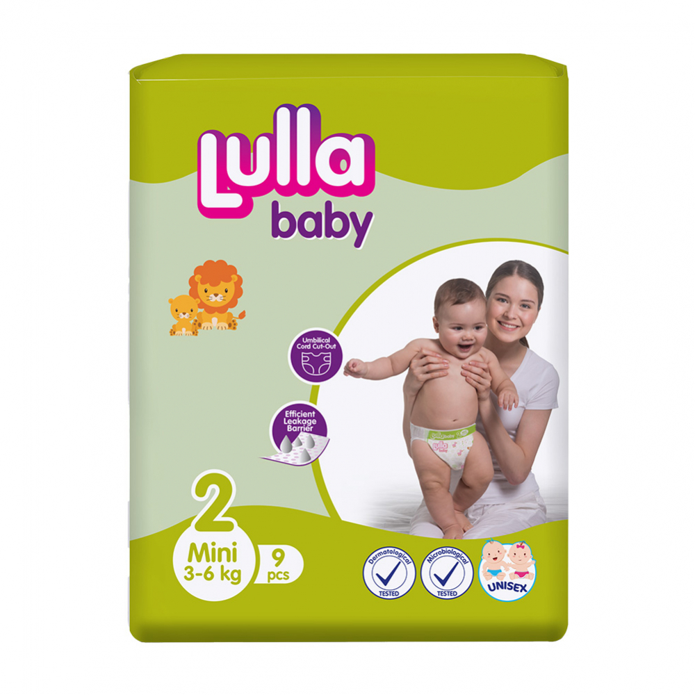 Lulla.by bebê Lulla Baby disposable diapers for baby stage 2 Mini (9 U) | Online