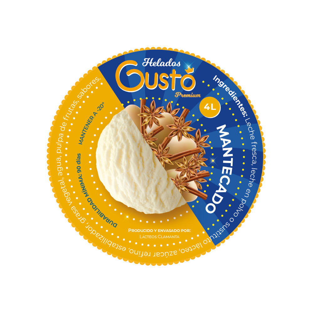 Helado Premium de mantecado Gustó (4 L) - Miniatura 4