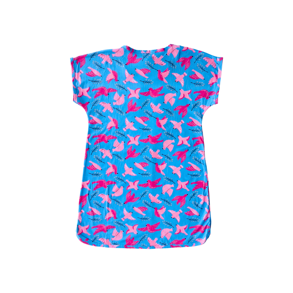 Juego de bata de casa azul y scrunchie para el cabello Alby (Talla: única) - Miniatura 3