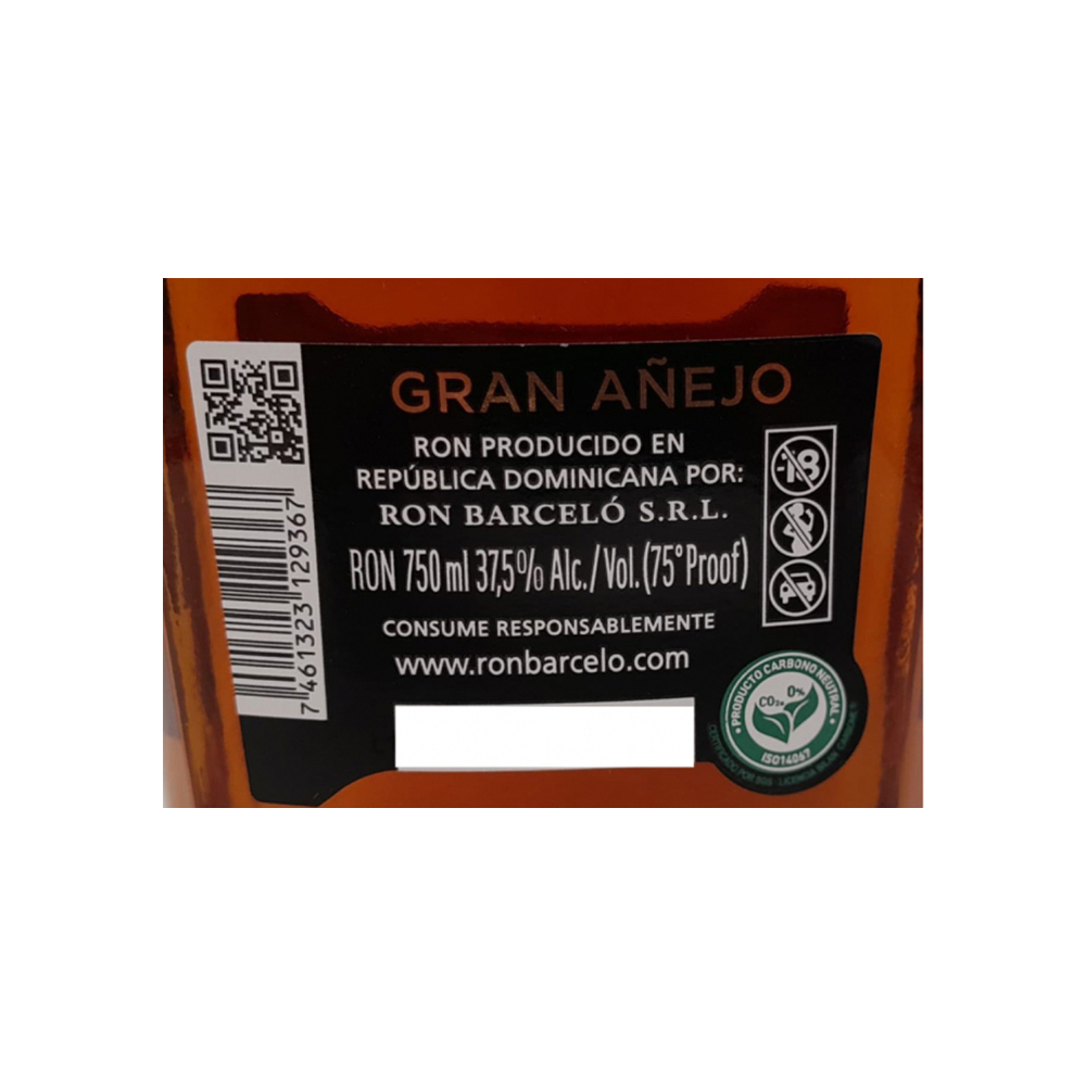 Ron Gran Añejo Barceló (750 ml) - Miniatura 3