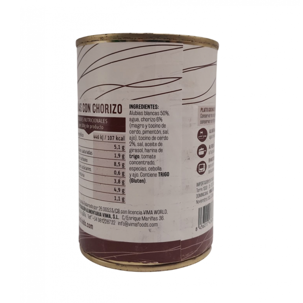 Judías con chorizo Vima Foods (415 g / 14.63 oz) - Miniatura 4