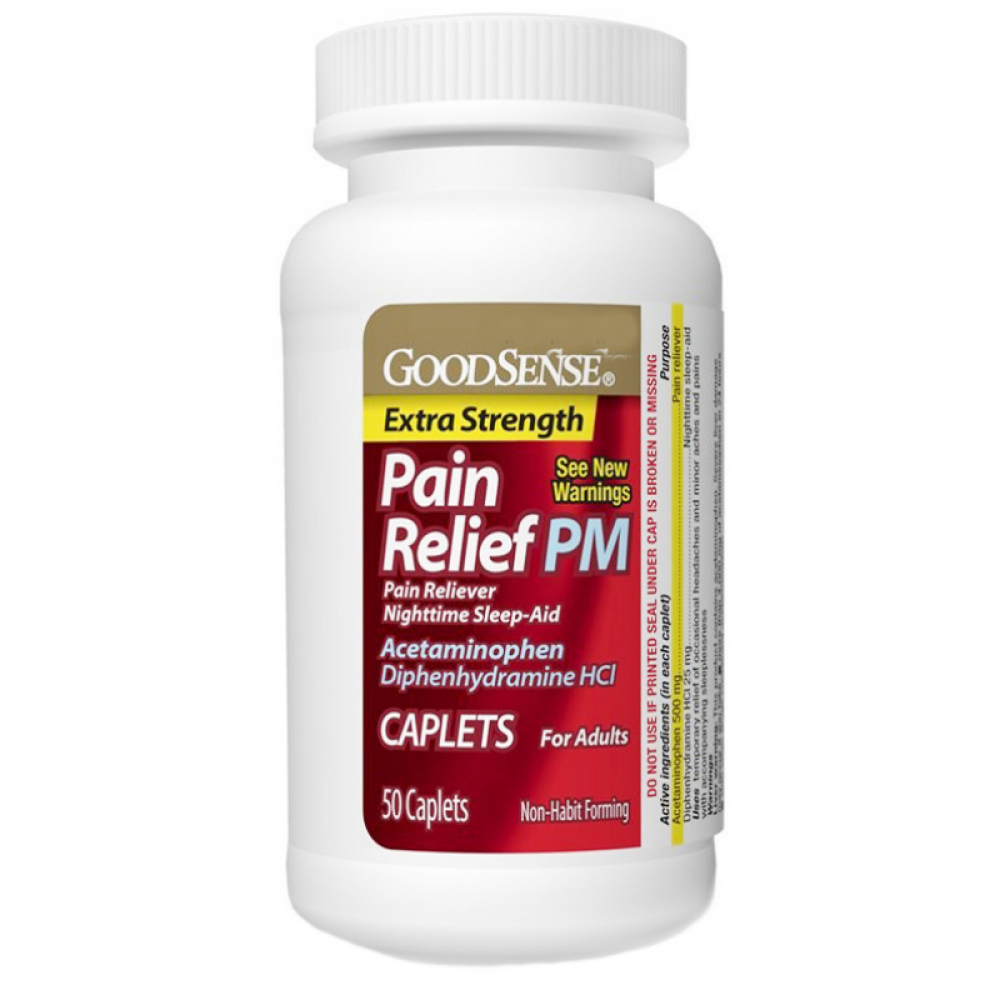 Acetaminofén 500 mg + Clorhidrato de Difenhidramina 25 mg GoodSense (50 tabletas) - Miniatura 3