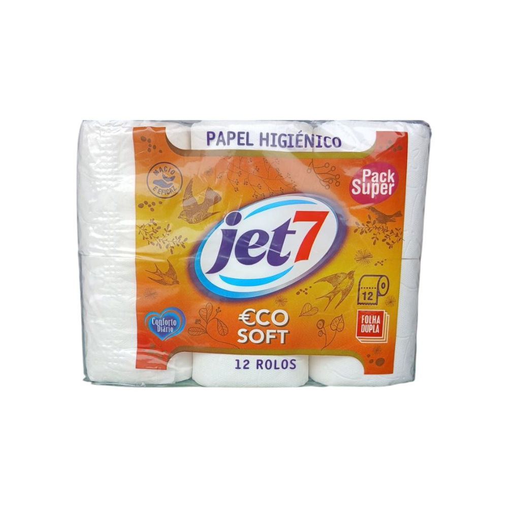Papel higiénico doméstico doble hoja Jet7 (12 U) - Miniatura 2