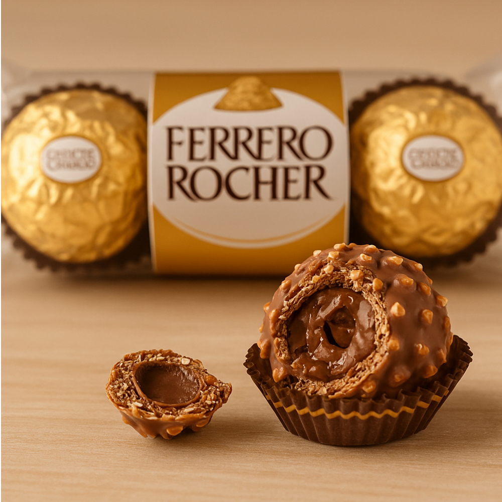Bombones de chocolate con avellana y galleta Ferrero Rocher (37.5 g / 1.32 oz) - Miniatura 4