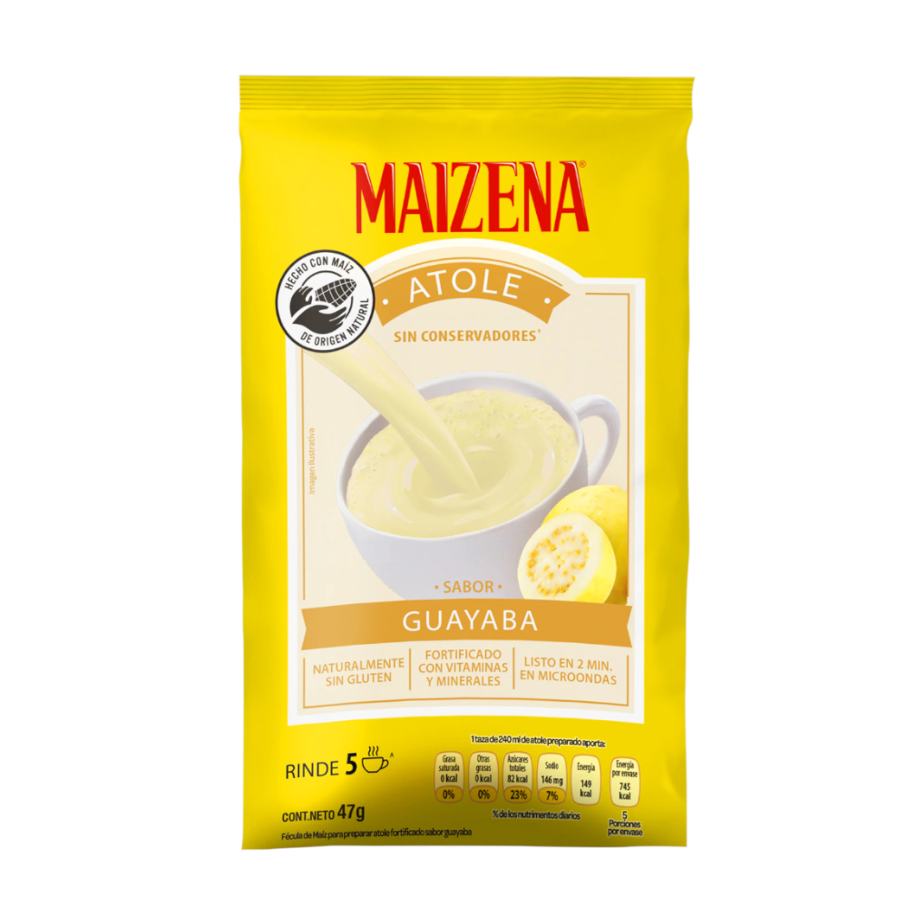 Fécula de maíz para preparar atole sabor guayaba Maizena® (47 g / 1.65 oz) - Miniatura 2
