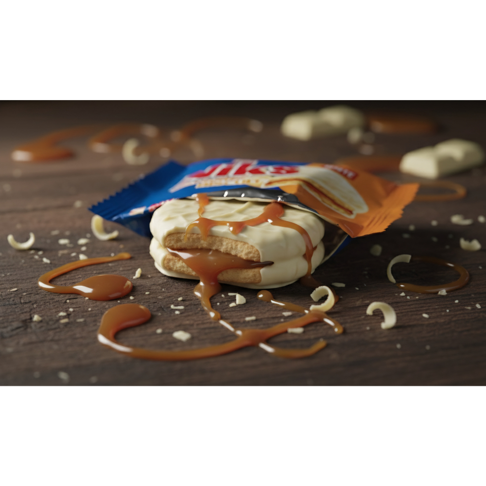 Galleta rellena de caramelo con cobertura de chocolate blanco Niks (55 g / 1.94 oz) - Miniatura 4