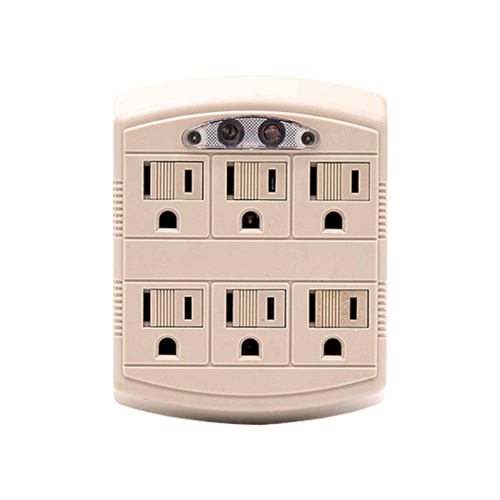 Adaptador de 6 vías para enchufe tomacorriente Troen (125 V / 15 A) - Miniatura 2