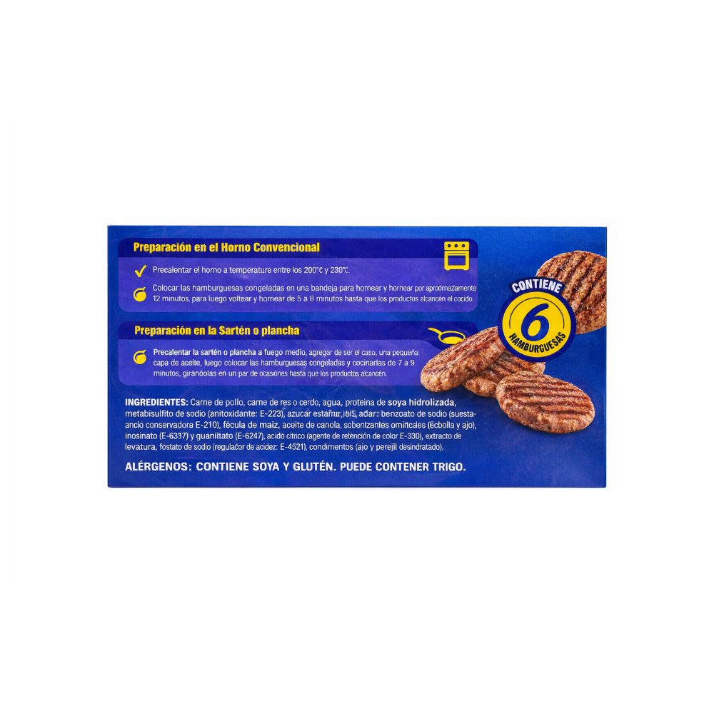 Hamburguesas mixtas de pollo y res La Favorita Plus (6 x 90 g / 3.17 oz) - Miniatura 2