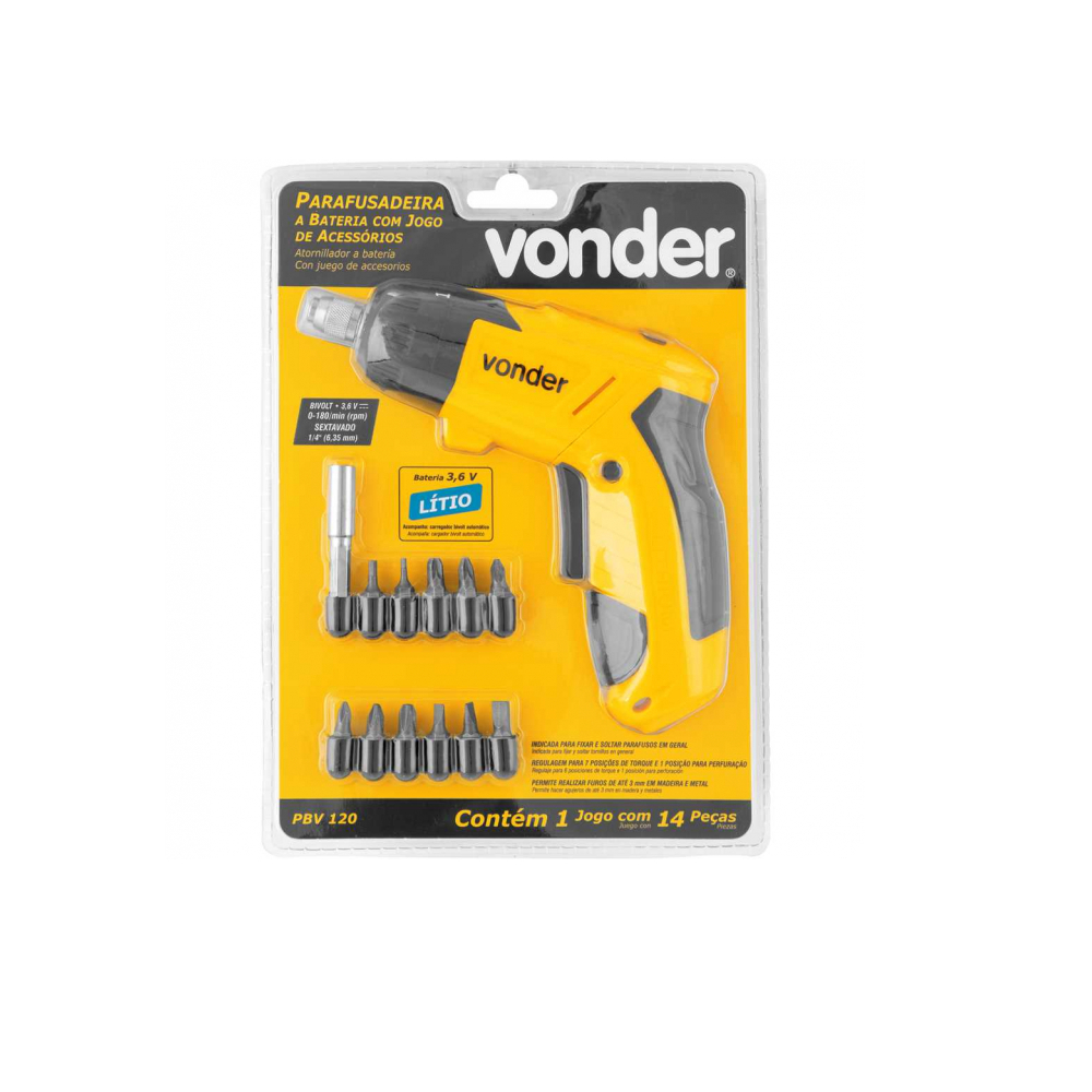 Atornillador a batería de 3.6 V Vonder PBV120 - Miniatura 2