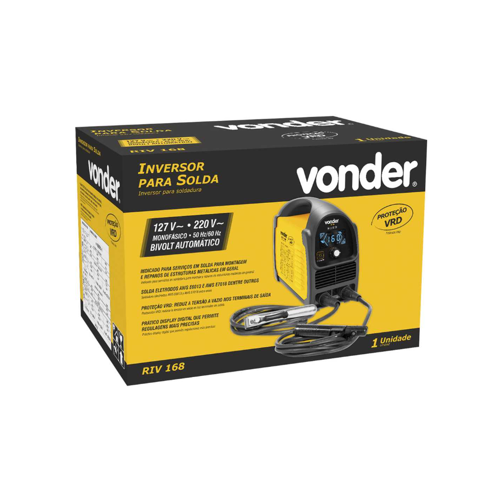 Inversor de soldadura eléctrica Vonder RIV168 - Miniatura 2
