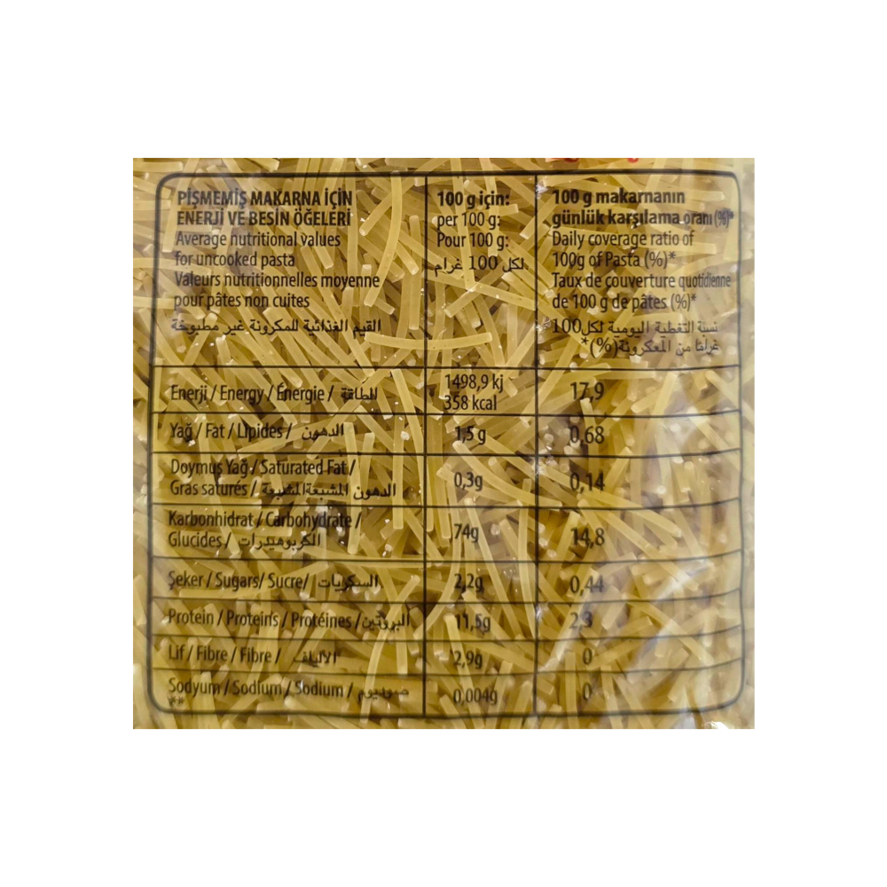 Macarrones tipo fideo oba Eva (500 g / 1.10 lb) - Miniatura 2