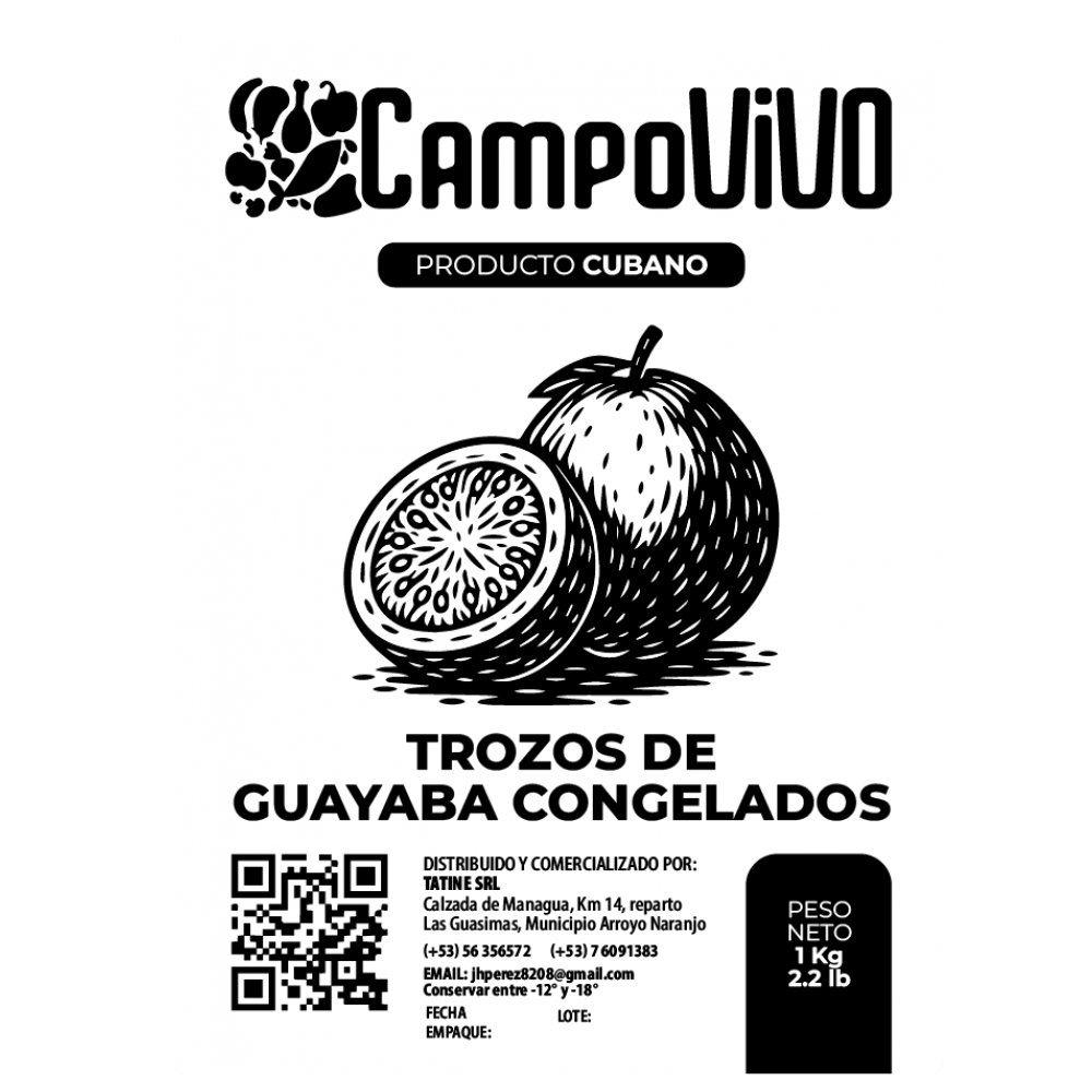 Trozos de guayaba congelados Campo Vivo (1 kg / 2.2 lb) - Miniatura 3