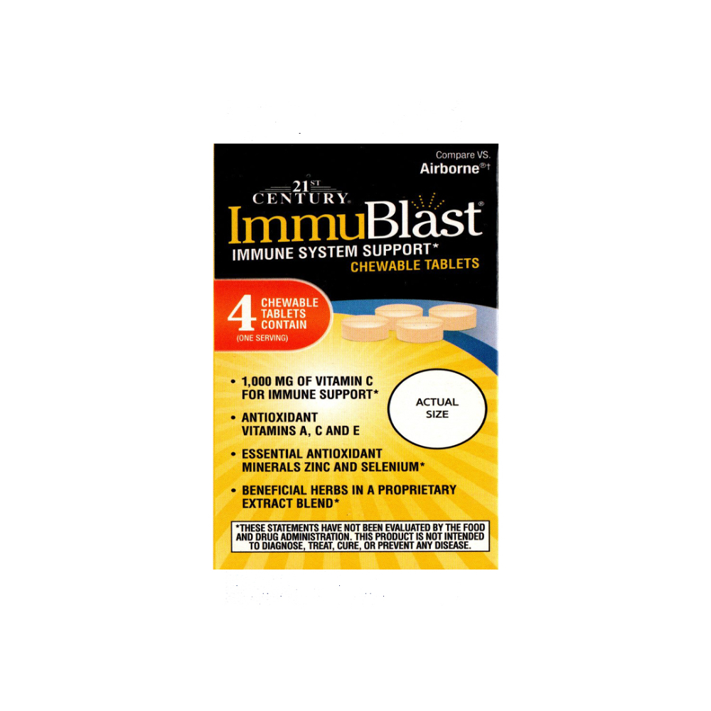 ImmuBlast. Vitamina C con vitaminas + minerales + hierbas 21st Century (32 tabletas) - Miniatura 4