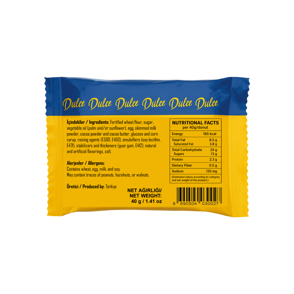 Dona cubierta de chocolate y chispas Dulce (6 x 40 g / 1.41 oz) - Miniatura 3