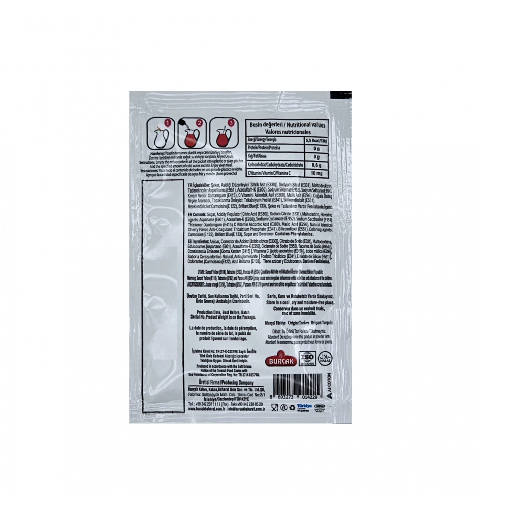 Refresco instantáneo sabor cereza Fruit Dance (10 g) - Miniatura 2