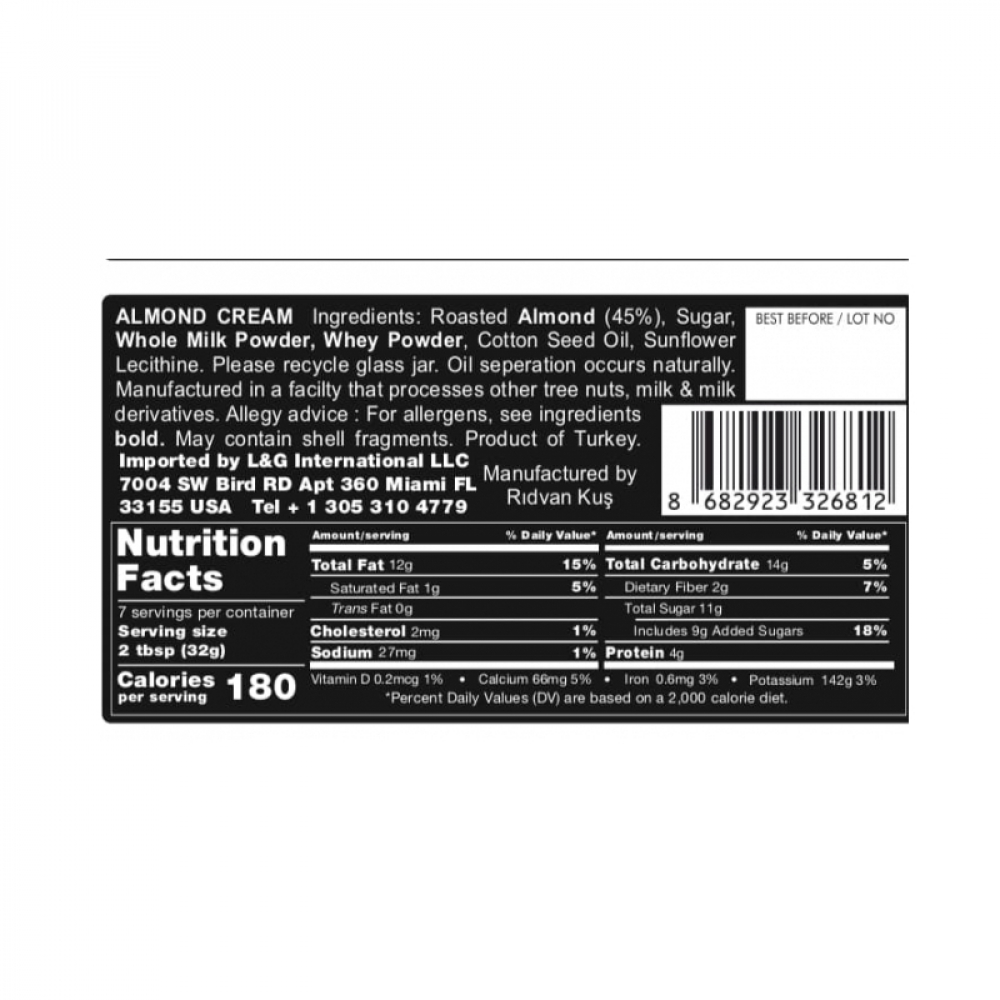 Crema de almendras para untar Nuttime (3 x 250 g / 8.80 oz) - Miniatura 4