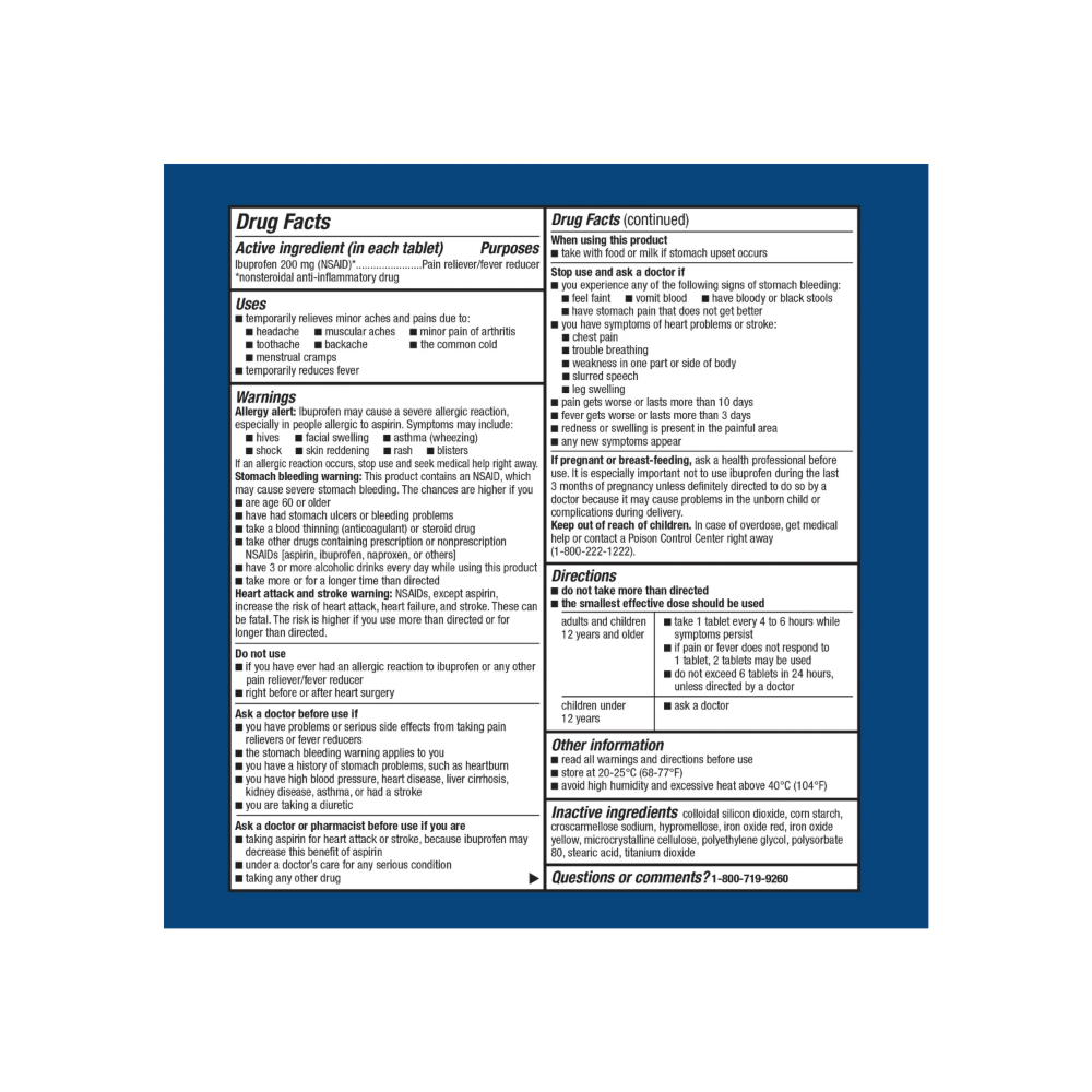 Ibuprofeno 200 mg Equate (40 tabletas) - Miniatura 2