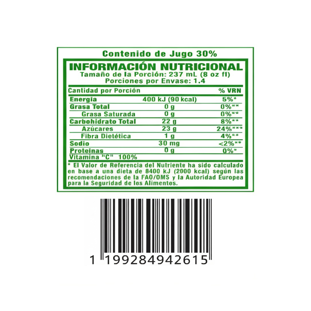 Néctar de fruta sabor piña Onbazar (330 ml) - Miniatura 3