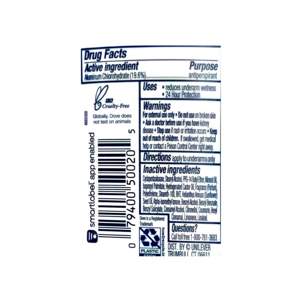 Desodorante de pasta antitranspirante 24 horas Powder Dove (45 g / 1.60 oz) - Miniatura 4