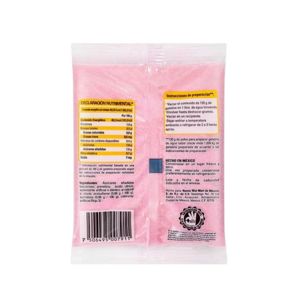 Gelatina sabor chicle Aurrera (120 g / 4.2 oz) - Miniatura 2