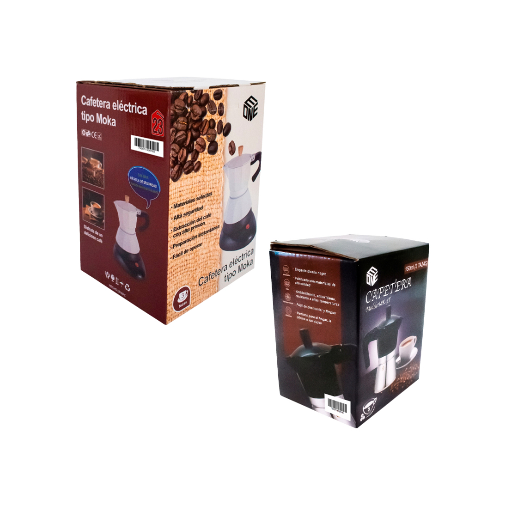 Cafetera eléctrica de 3 tazas Eone CFM-3C + Cafetera clásica de 3 tazas Eone MK-3T - Miniatura 2