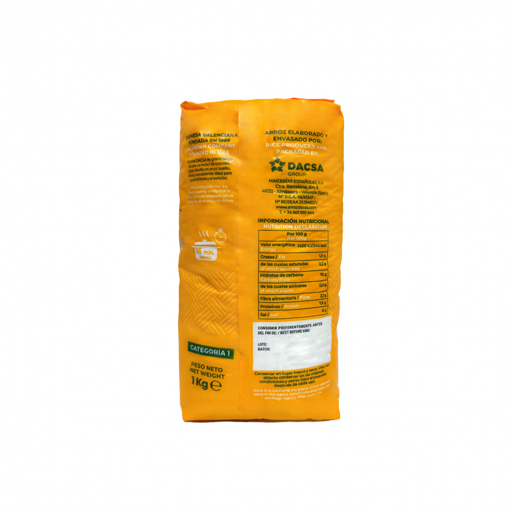 Arroz largo Dacsa (3 x 1 kg / 2.2 lb) - Miniatura 4