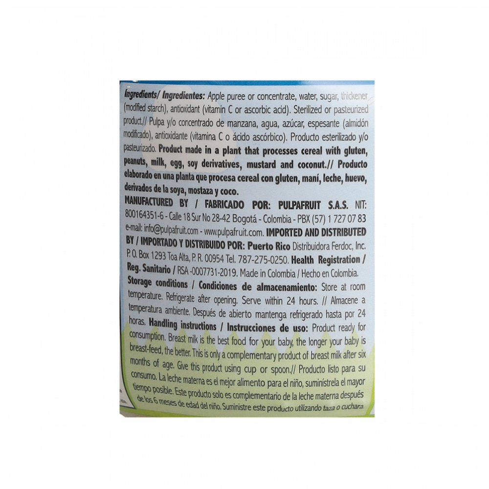 Compota de manzana Baby Fruit (113 g / 3.98 oz) - Miniatura 4