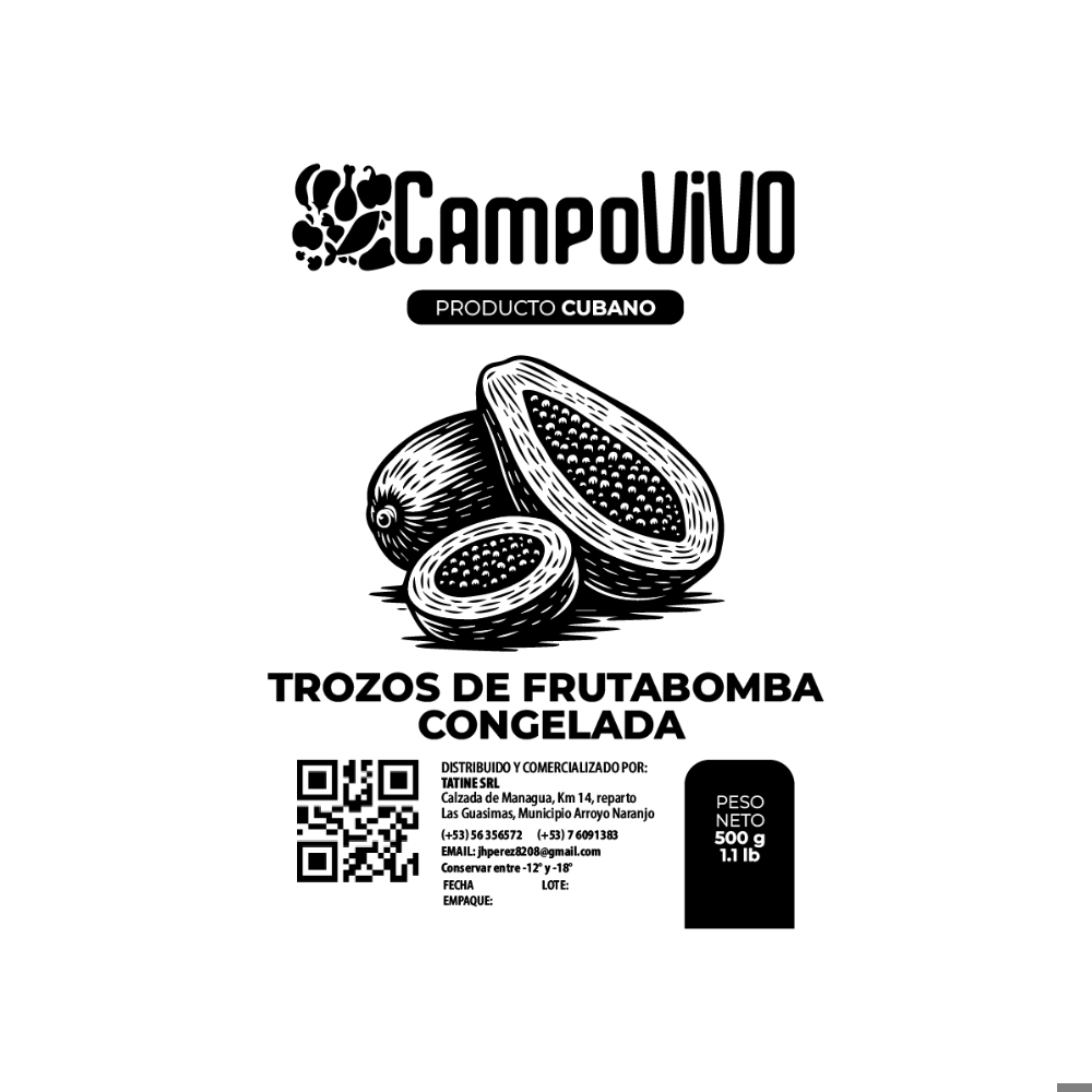 Trozos de frutabomba congelada Campo Vivo (500 g / 1.1 lb) - Miniatura 3