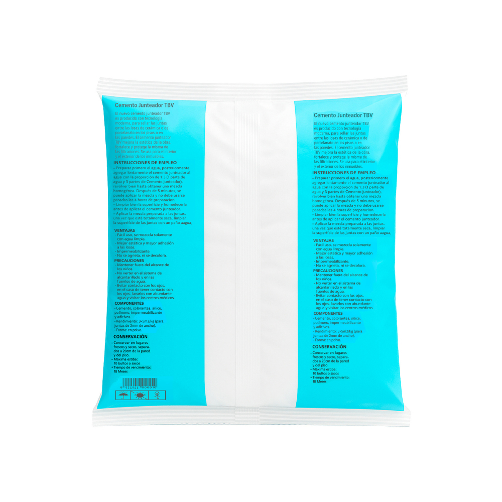 Cemento junteador color blanco TBV (1 kg / 2.2 lb) - Miniatura 2