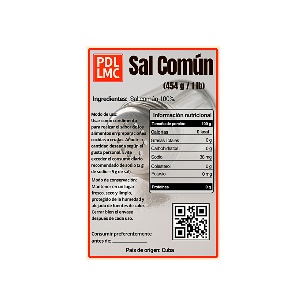 Sal fina común PDL LMC (454 g / 1 lb) - Miniatura 2