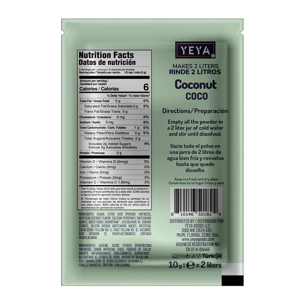 Refresco instantáneo sabor coco Yeya (26 x 10 g) - Miniatura 2