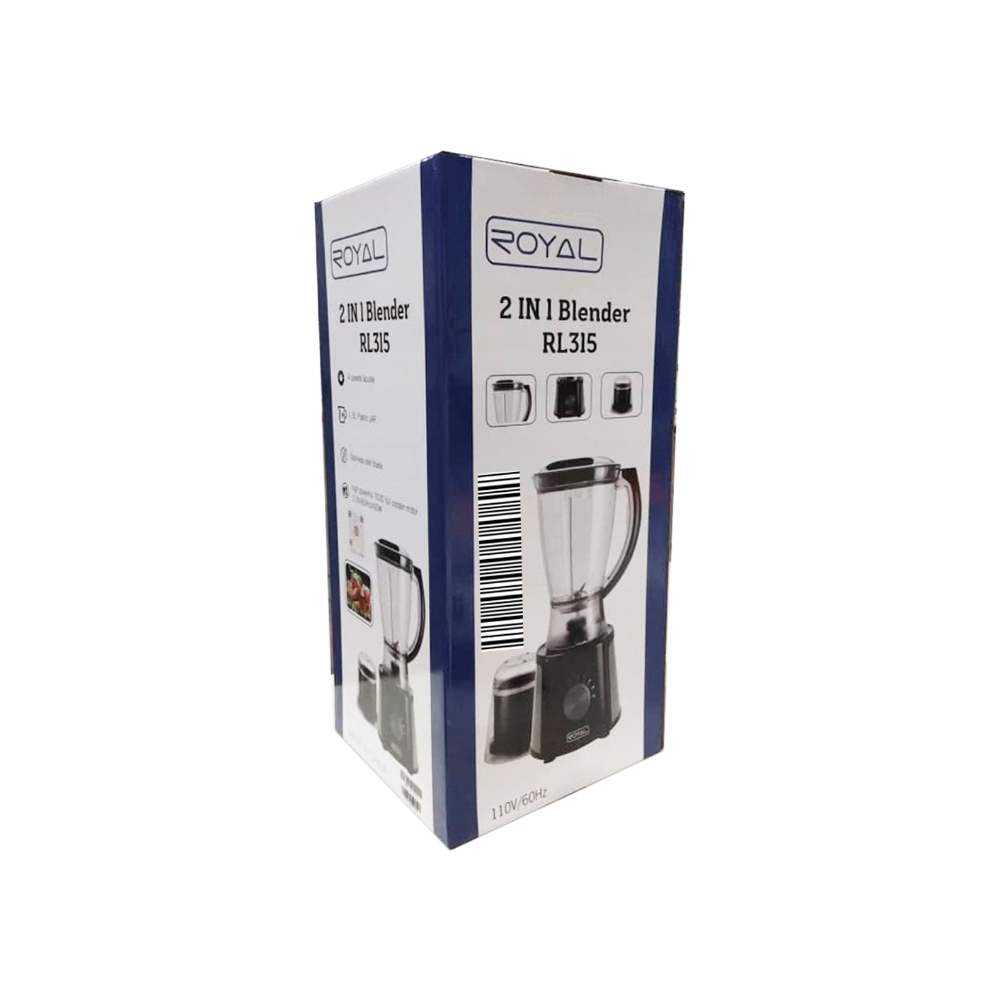 Licuadora con vaso plástico de 1.5 lt y procesador de alimentos Royal Rl315 - Miniatura 4