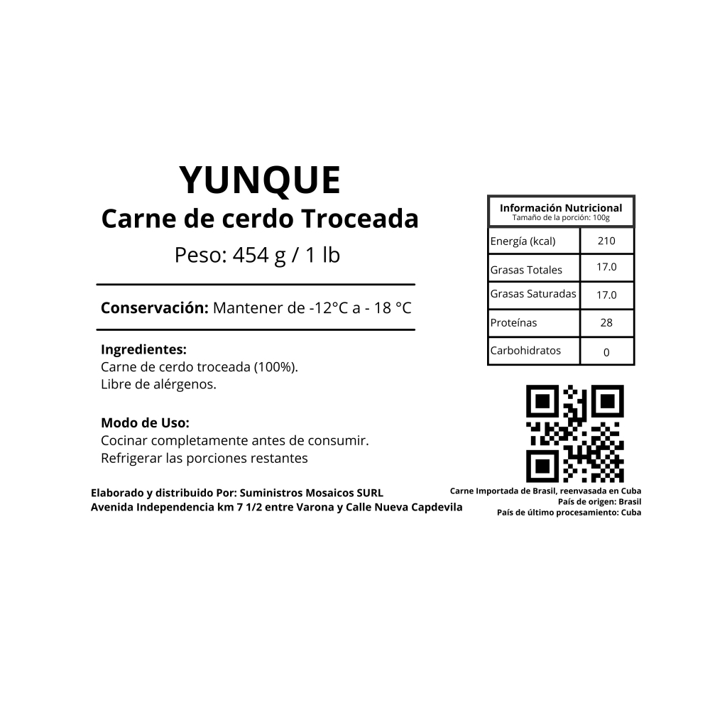 Carne de cerdo troceada Yunque (454 g / 1 lb) - Miniatura 3