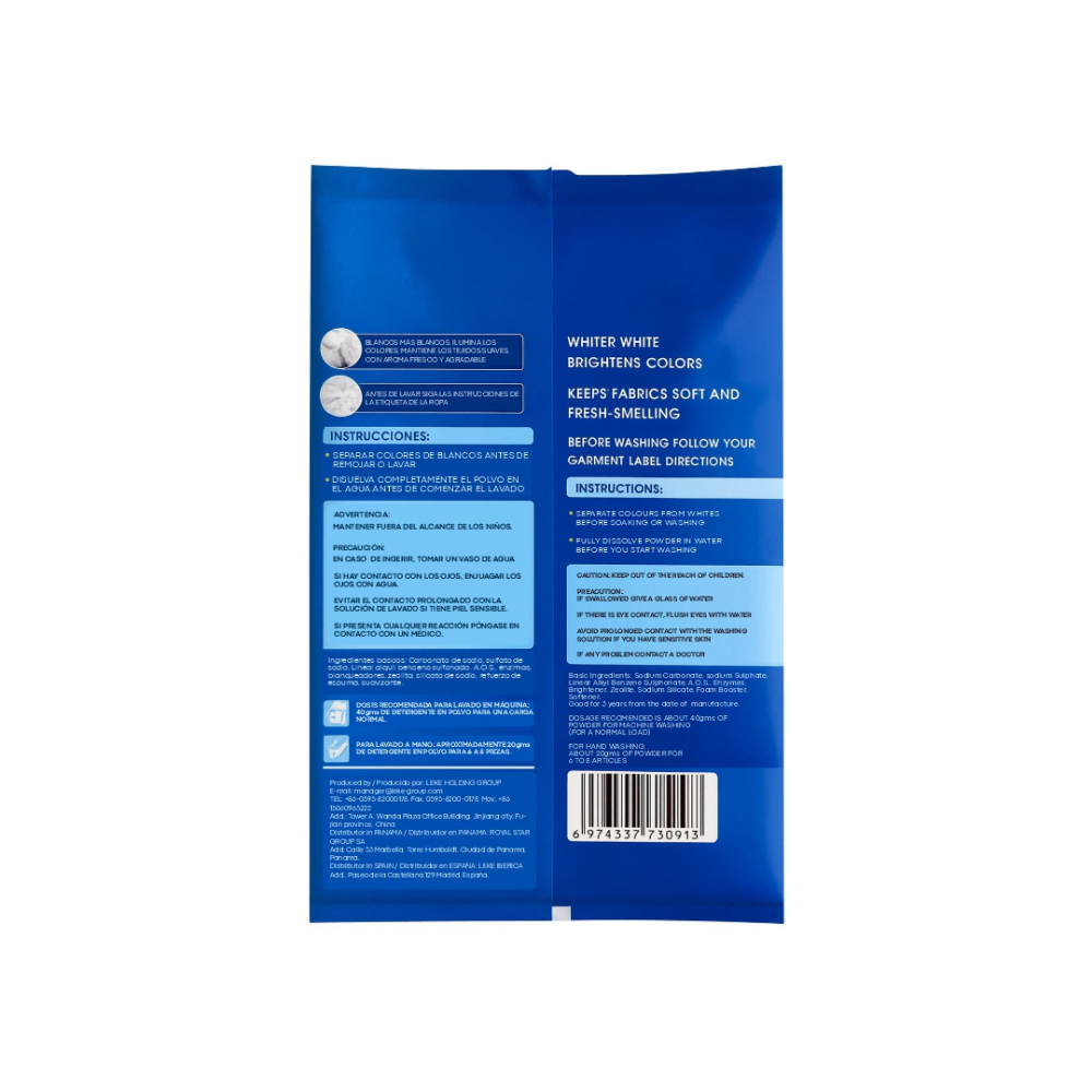 Detergente en polvo con fragancia a flores Foam Plus (1 kg / 2.2 lb) - Miniatura 2