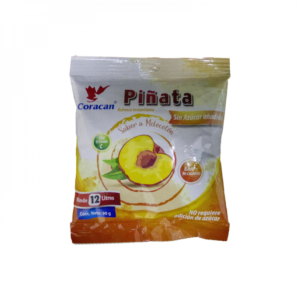 Refresco instantáneo sabor melocotón Piñata Coracan (90 g / 3.17 oz) - Miniatura 4