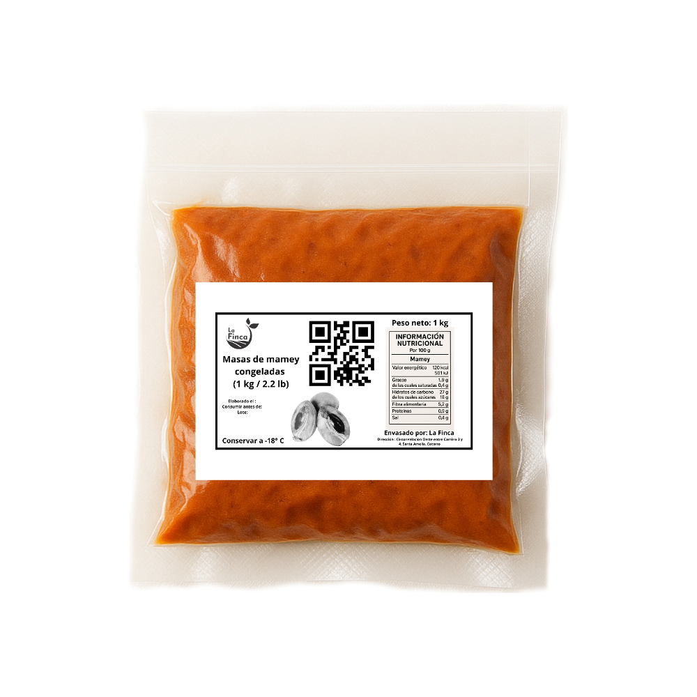 Masas de mamey congeladas La Finca (1 kg / 2.2 lb) - Miniatura 2