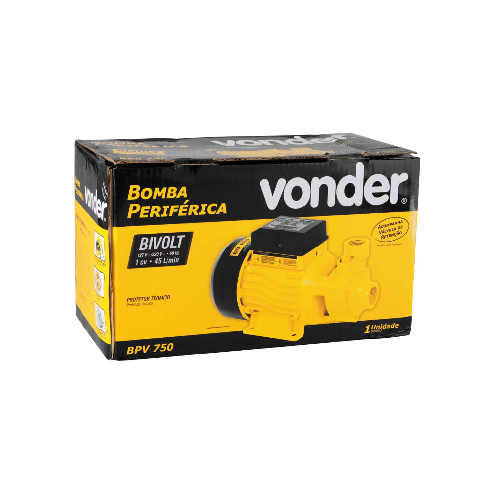 Bomba periférica de 127 - 220 V Vonder PBV750 - Miniatura 3