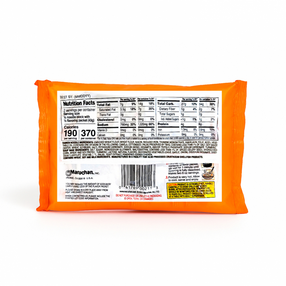 Sopa de fideos sabor a pollo Maruchan (85 g / 3 oz) - Miniatura 2