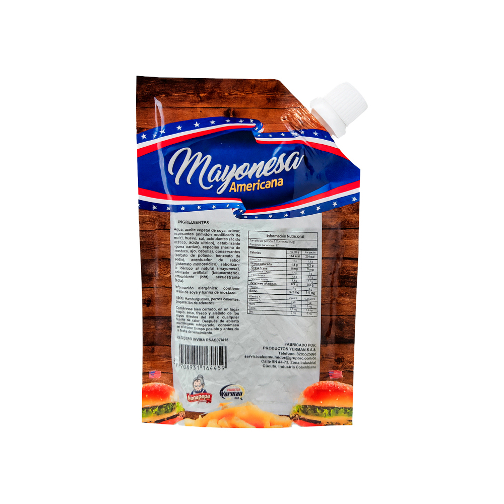 Mayonesa Americana Nonapepa (4 x 200 g / 7.05 oz) - Miniatura 3