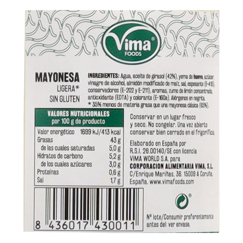 Mayonesa Vima Foods 450 ml - Miniatura 4