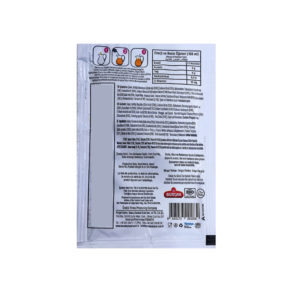 Refresco instantáneo sabor coco - piña Fruit Dance (10 g) - Miniatura 2